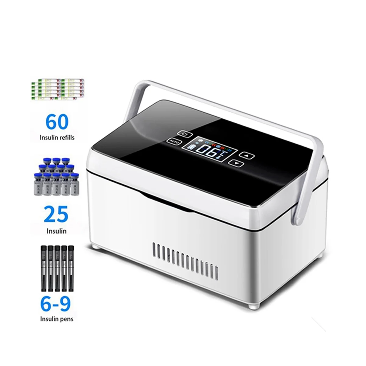 Insulin Cooler Case USB Mini Refrigerator Portable Insulin Cooler Box Car Cool Box with Handle Medicine Cold Box,US Plug
Insulin Cooler Case USB Mini Refrigerator Portable Insulin Cooler Box Car Cool Box with Handle Medicine Cold Box,US Plug