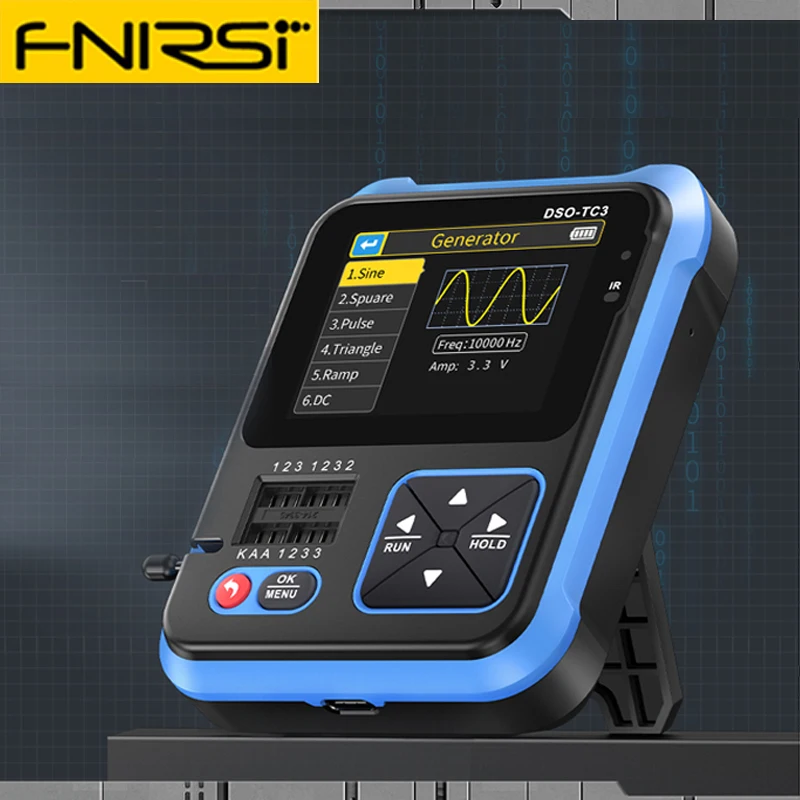 FNIRSI DSO-TC3 Digital Oscilloscope 3 in 1 Transistor Tester Function Signal Generator Multifunctional Electronic Tester
FNIRSI DSO-TC3 Digital Oscilloscope 3 in 1 Transistor Tester Function Signal Generator Multifunctional Electronic Tester