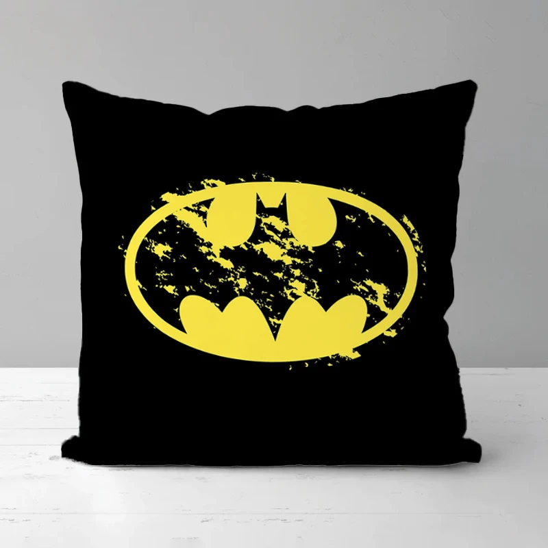 

Batmans Pillow Covers Decorative Cushions Cover for Sofa Double-sided Printing Pillows Decor Home Short Plush Pillowcase Cushion