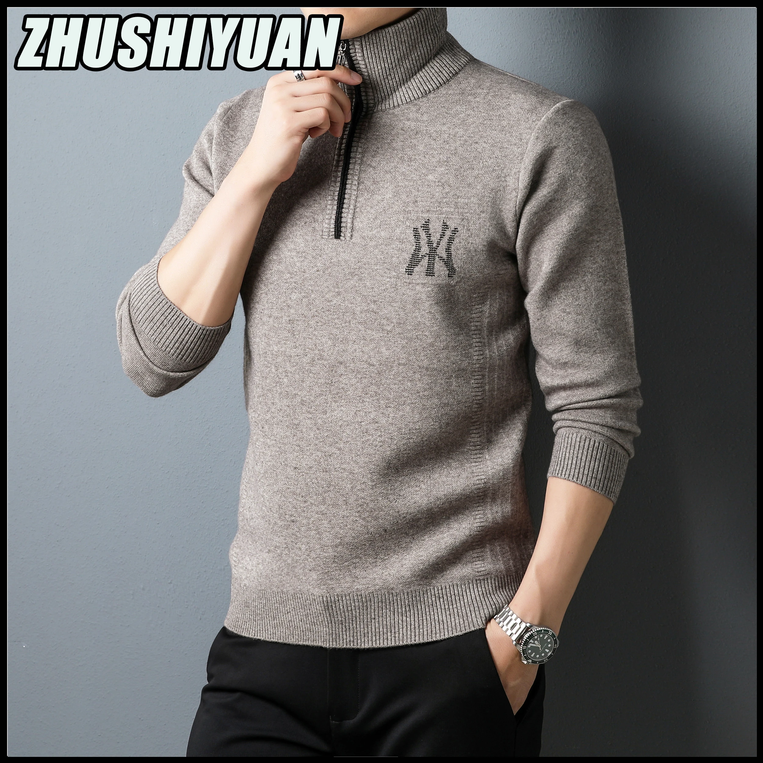 Winter Half High Neck Knitted Jumper For Men's Sweater Roupas Masculinas Men Clothing Vetements Homme Korean Fashion Pullovers
Winter Half High Neck Knitted Jumper For Men's Sweater Roupas Masculinas Men Clothing Vetements Homme Korean Fashion Pullovers