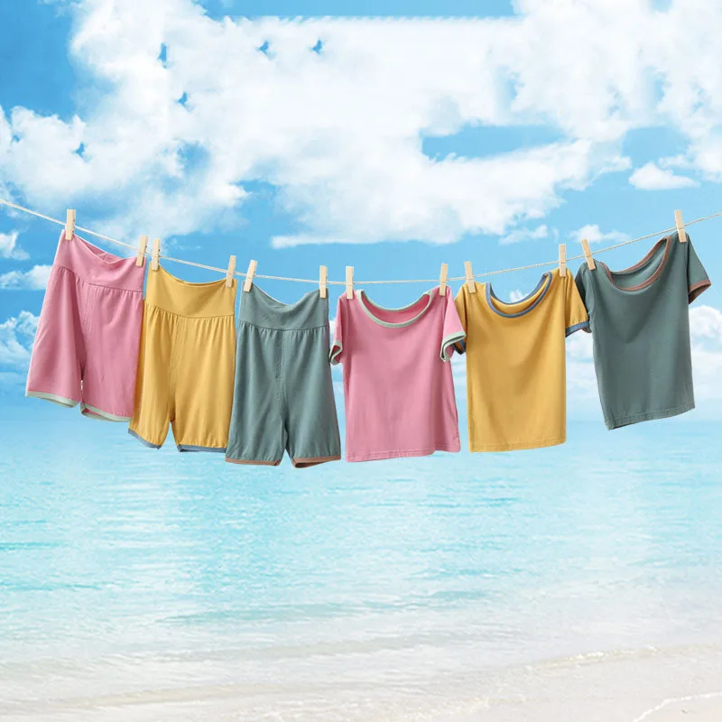 Summer Thin Air-conditioned Clothes, High Waist, Belly Protection, Short-sleeved Pants, Pajamas, Modal Baby Summer Clothes Boys
Summer Thin Air-conditioned Clothes, High Waist, Belly Protection, Short-sleeved Pants, Pajamas, Modal Baby Summer Clothes Boys
