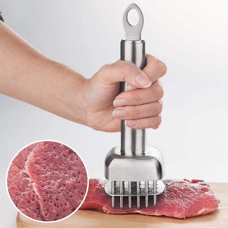Pine Needles Kitchen Utensils Rib Breaker Steak Needle 304 Stainless Steel Button Meat Tenderizer Meat Hammer Artifact Tools Bar
Pine Needles Kitchen Utensils Rib Breaker Steak Needle 304 Stainless Steel Button Meat Tenderizer Meat Hammer Artifact Tools Bar