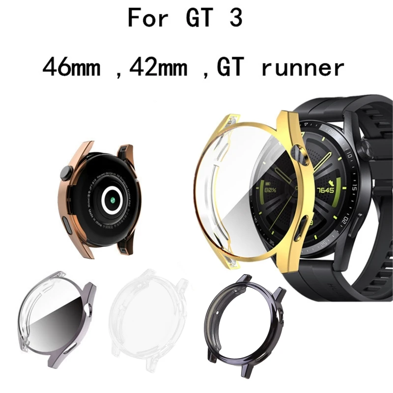 587D для Huawei Watch Для GT3 46 мм/Watch GT Runner, мягкий чехол для корпуса, полный бампер
587D для Huawei Watch Для GT3 46 мм/Watch GT Runner, мягкий чехол для корпуса, полный бампер