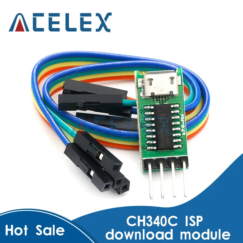 Последовательный порт CH340C Micro USB в TTL, модуль ISP для скачивания 5 в 3,3 В мА, замена CH340G CH340T для STM32 51 с линией DuPont
Последовательный порт CH340C Micro USB в TTL, модуль ISP для скачивания 5 в 3,3 В мА, замена CH340G CH340T для STM32 51 с линией DuPont
