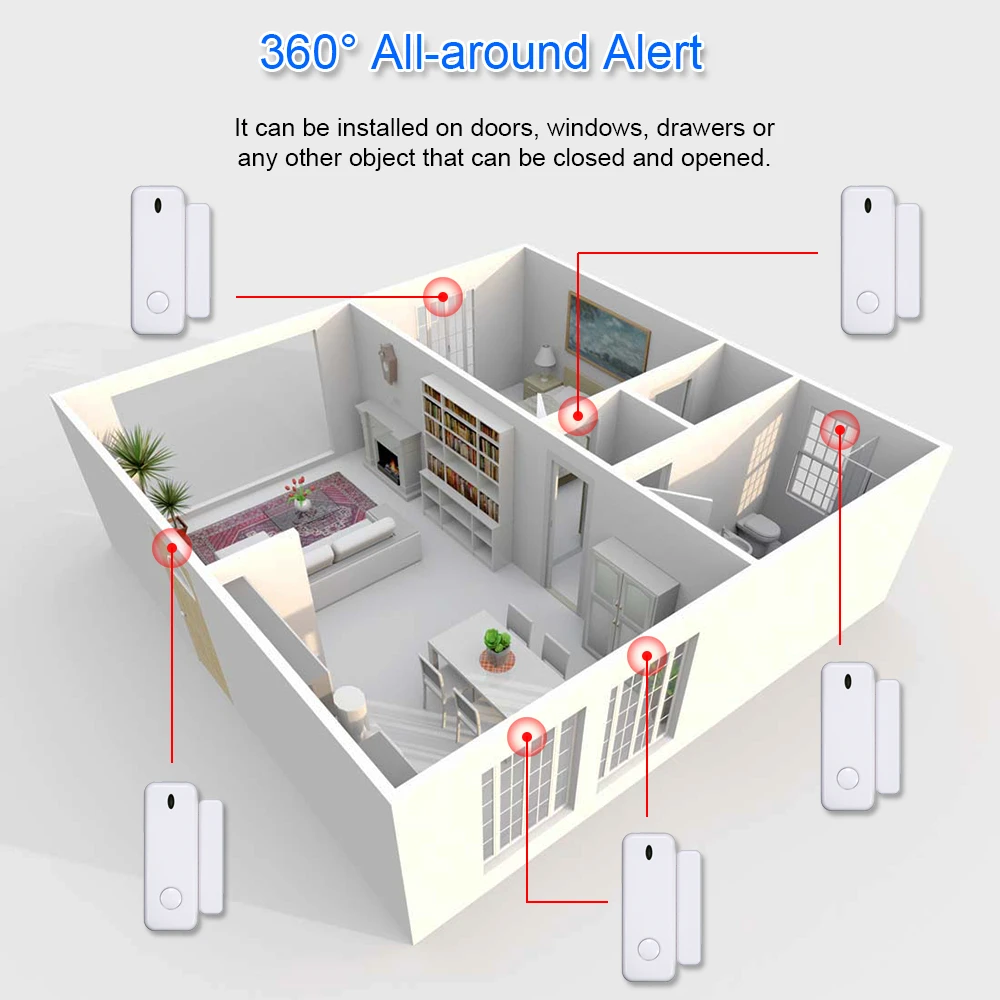 Wireless 433mhz Mini Door Intelligent Window Door Magnet Sensor Detector open For Smart Life Home Alarm System door sensor
Wireless 433mhz Mini Door Intelligent Window Door Magnet Sensor Detector open For Smart Life Home Alarm System door sensor