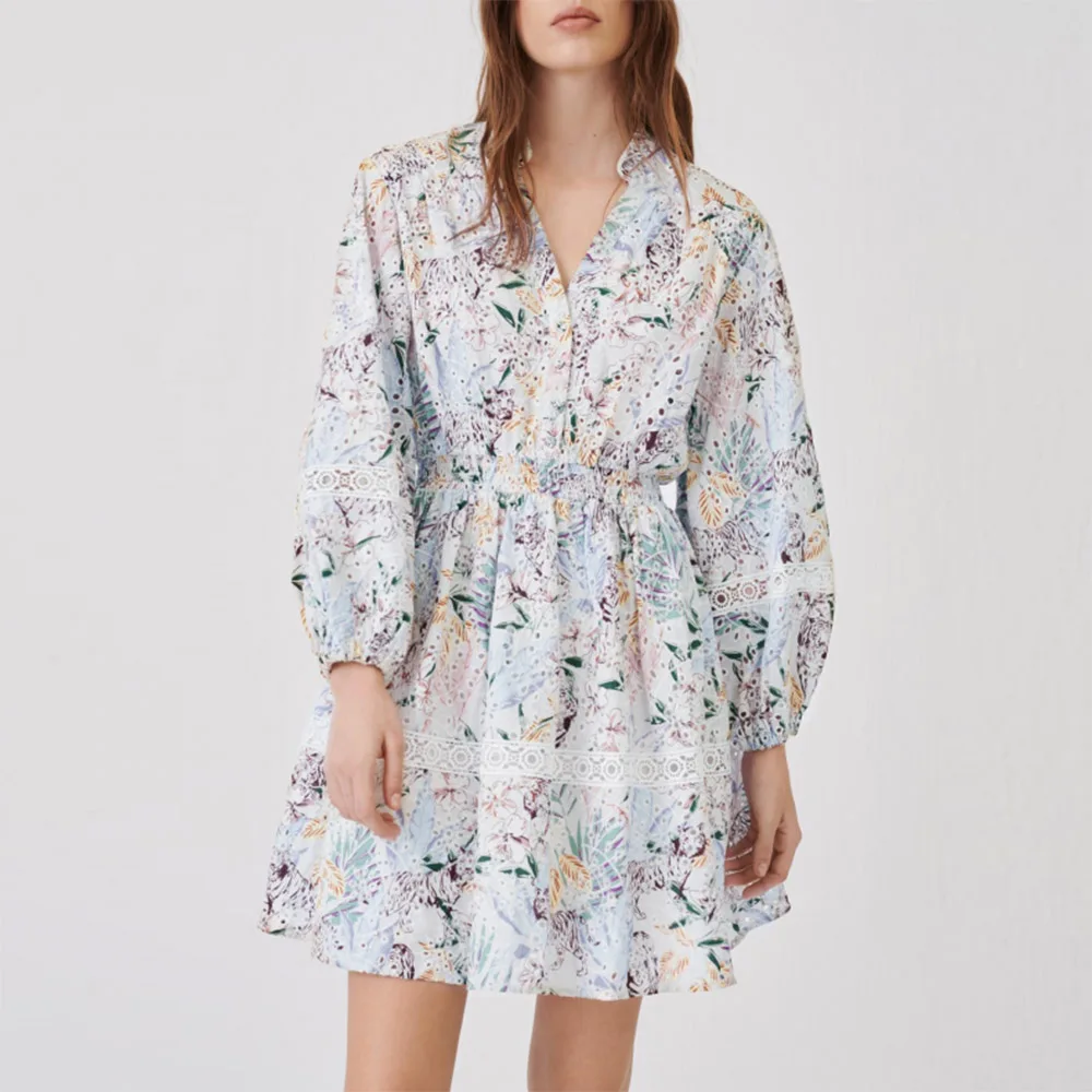 Spring Floral Print Dress Women Summer Fashion Lantern Long Sleeve Beach Trips Robes Sweet High Street A Line Short Dresses 2022
Spring Floral Print Dress Women Summer Fashion Lantern Long Sleeve Beach Trips Robes Sweet High Street A Line Short Dresses 2022