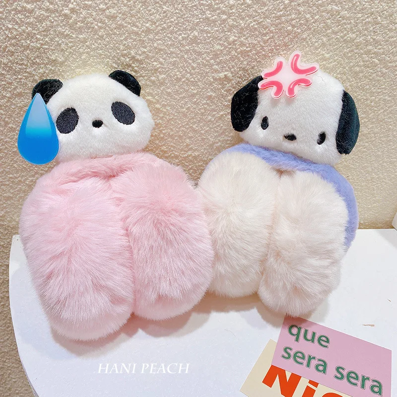 Kawaii Pachacco Plush Earmuffs New Cartoon Cute Sanrio Angry Sweating Dog Thickened Earmuffs Sweet Earmuffs In Autumn and Winter
Kawaii Pachacco Plush Earmuffs New Cartoon Cute Sanrio Angry Sweating Dog Thickened Earmuffs Sweet Earmuffs In Autumn and Winter