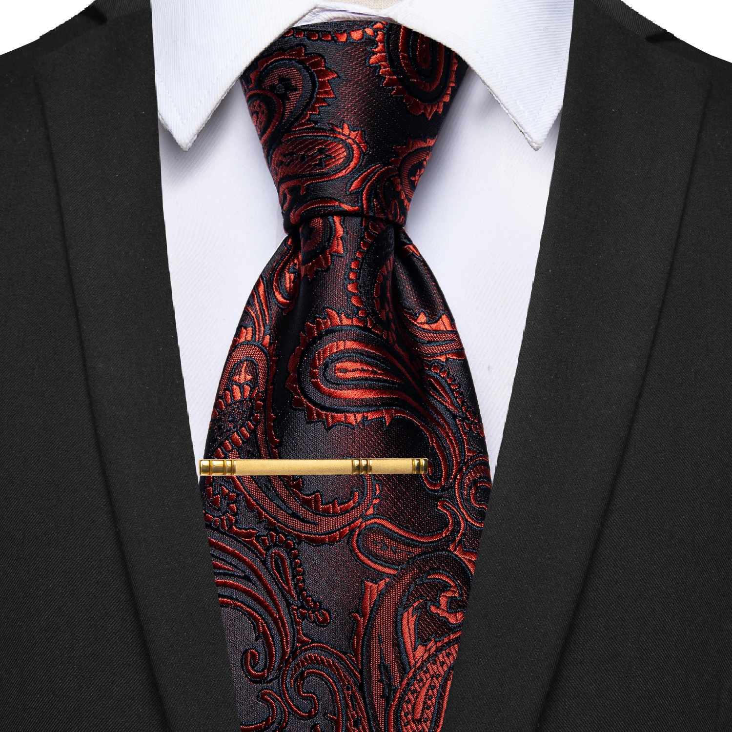 Luxury Black Tie with Red Pasiley Pattern for Man Daily Wearing Accessories Silk Men's Tie suit for Wedding Party Free Shipping
Luxury Black Tie with Red Pasiley Pattern for Man Daily Wearing Accessories Silk Men's Tie suit for Wedding Party Free Shipping