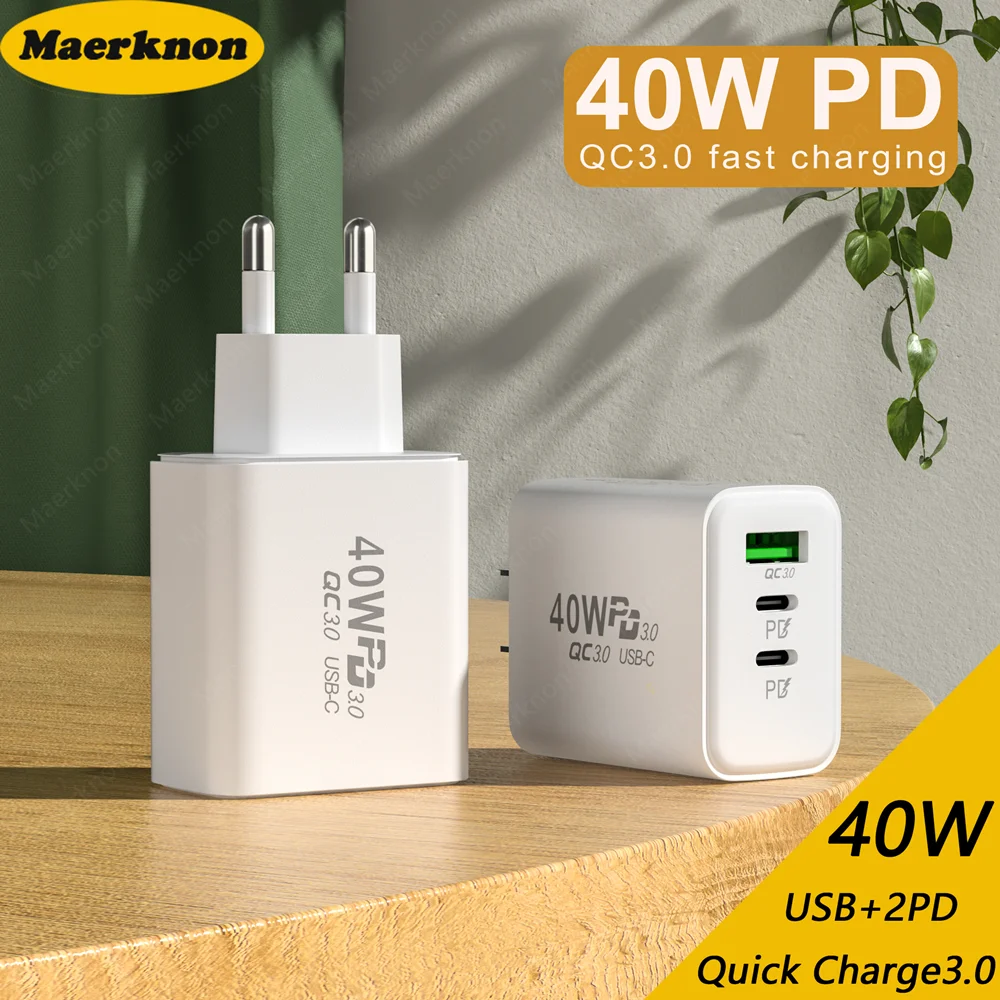 PD 40W USB C Charger 3Port USB PD Type C Charge Fast Charging Charger For iPhone 14 13 Xiaomi Samsung Wall Mobile Phone Adapter
PD 40W USB C Charger 3Port USB PD Type C Charge Fast Charging Charger For iPhone 14 13 Xiaomi Samsung Wall Mobile Phone Adapter
