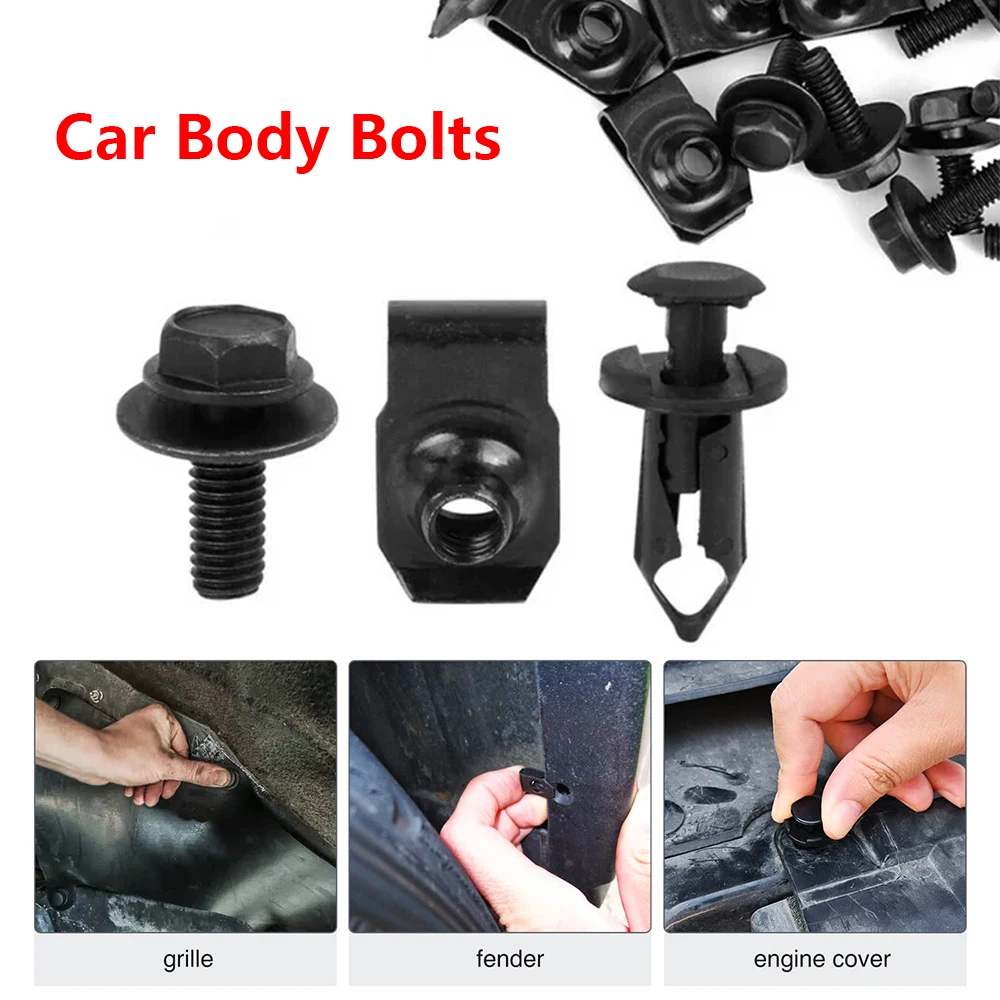 Generic Car Body Bolts U-nut Clips Auto Fastener Clips Vehicle Retainer Rivet Door Panel Fender Liner Bumper Fender Trim Plastic
Generic Car Body Bolts U-nut Clips Auto Fastener Clips Vehicle Retainer Rivet Door Panel Fender Liner Bumper Fender Trim Plastic