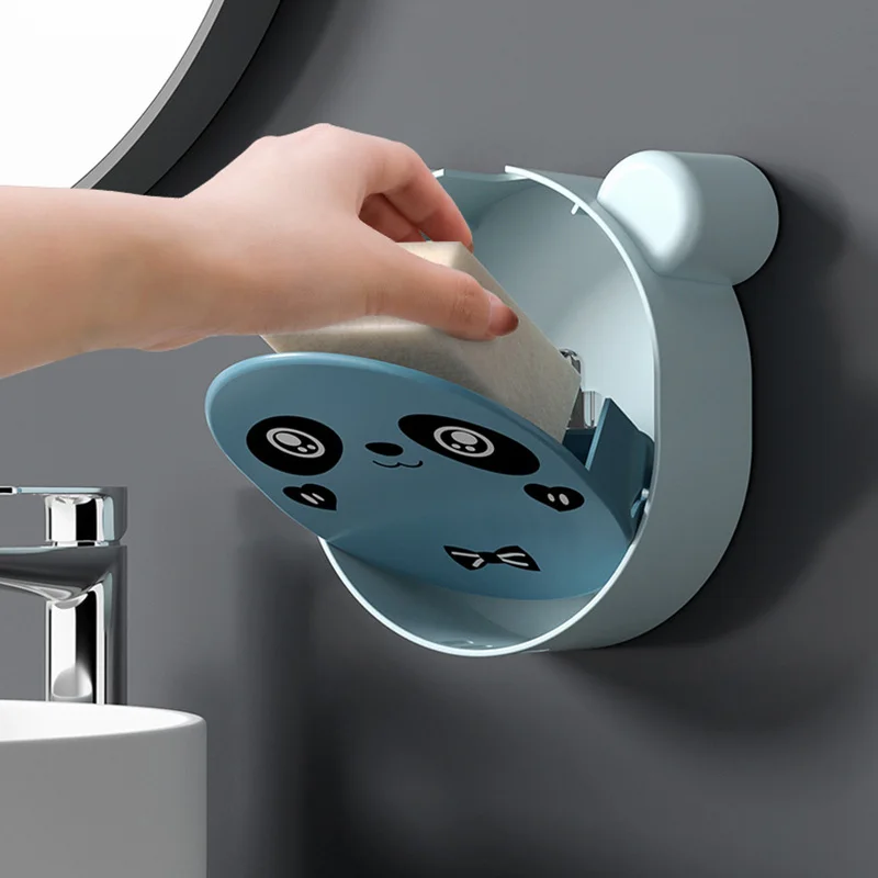 1PCS Wall Mounted Drain Soap Box Cartoon Panda Flip Lid Soap Box Soap Dish With Drain Punch Free Soap Holder Bathroom Storage
1PCS Wall Mounted Drain Soap Box Cartoon Panda Flip Lid Soap Box Soap Dish With Drain Punch Free Soap Holder Bathroom Storage