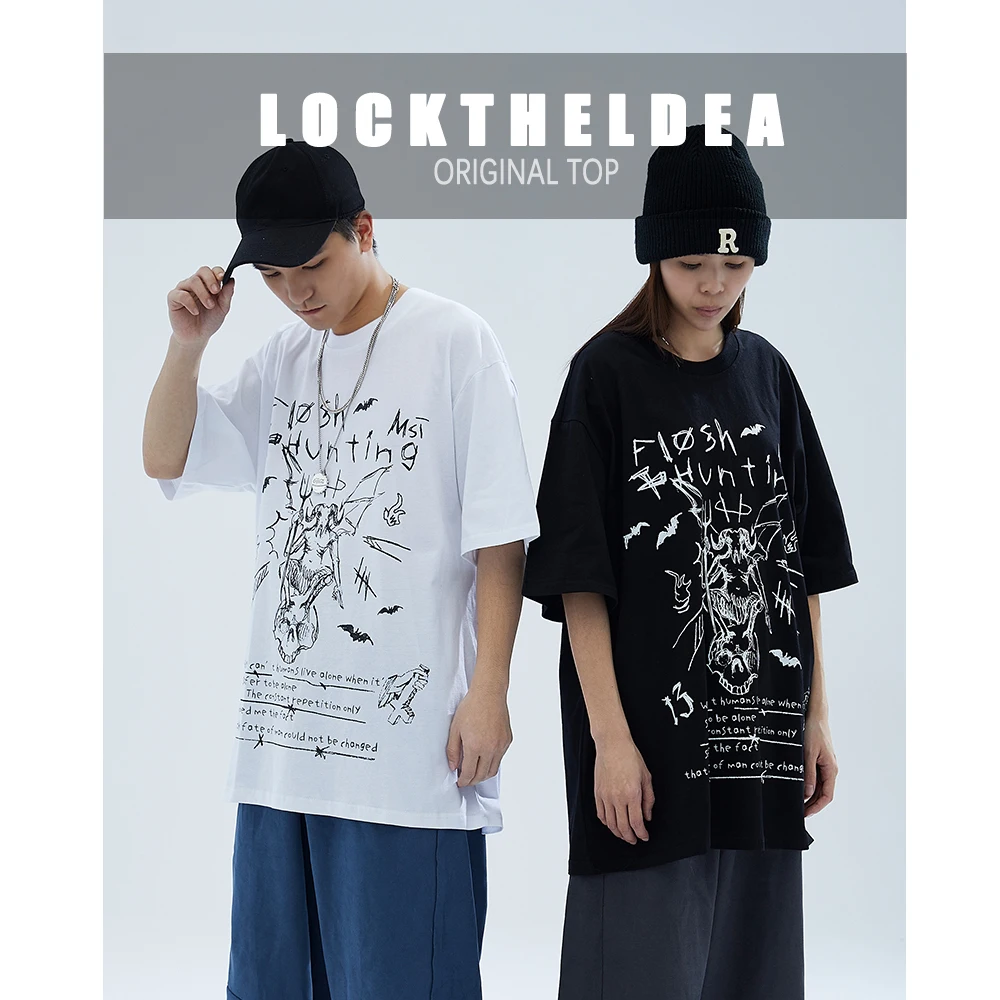 LockTheIdea Devil Print White T-shirt Male Summer Hip Hop Oversize Women's T-shirt Couples Streetwear Goth Short Sleeves
LockTheIdea Devil Print White T-shirt Male Summer Hip Hop Oversize Women's T-shirt Couples Streetwear Goth Short Sleeves