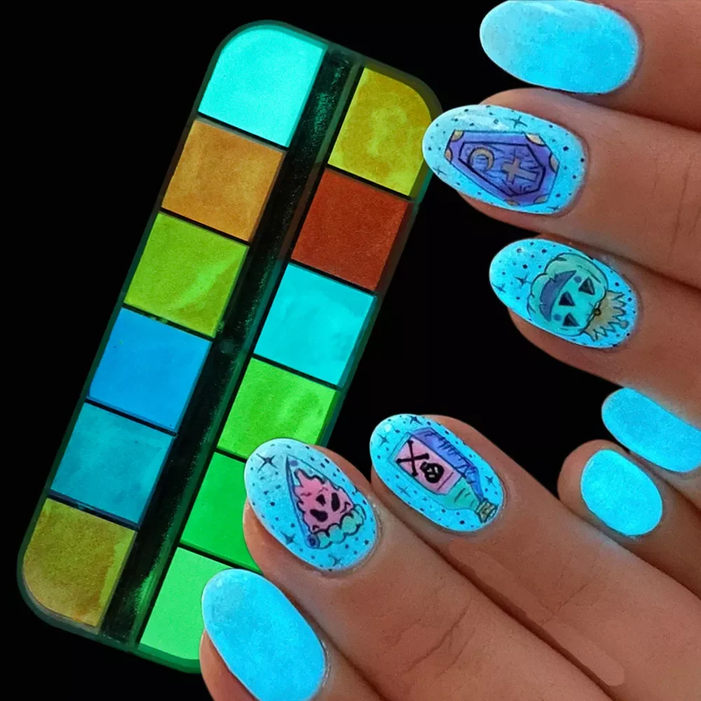 Nail Powder Glow In Dark Neon Pigment Fluorescent Nail Glitter Reflective Spray Dust Design Decor For Manicure GLYS-1 
Nail Powder Glow In Dark Neon Pigment Fluorescent Nail Glitter Reflective Spray Dust Design Decor For Manicure GLYS-1