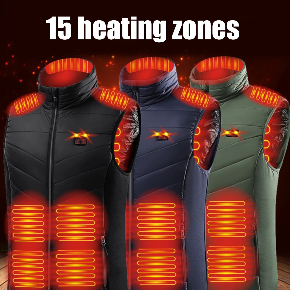 Hot sale Mens Heated Vest Jacket Men Women Coat 15 Areas Heated Usb Electric Heating Thermal Warm Clothes Winter Heated Vest
Hot sale Mens Heated Vest Jacket Men Women Coat 15 Areas Heated Usb Electric Heating Thermal Warm Clothes Winter Heated Vest