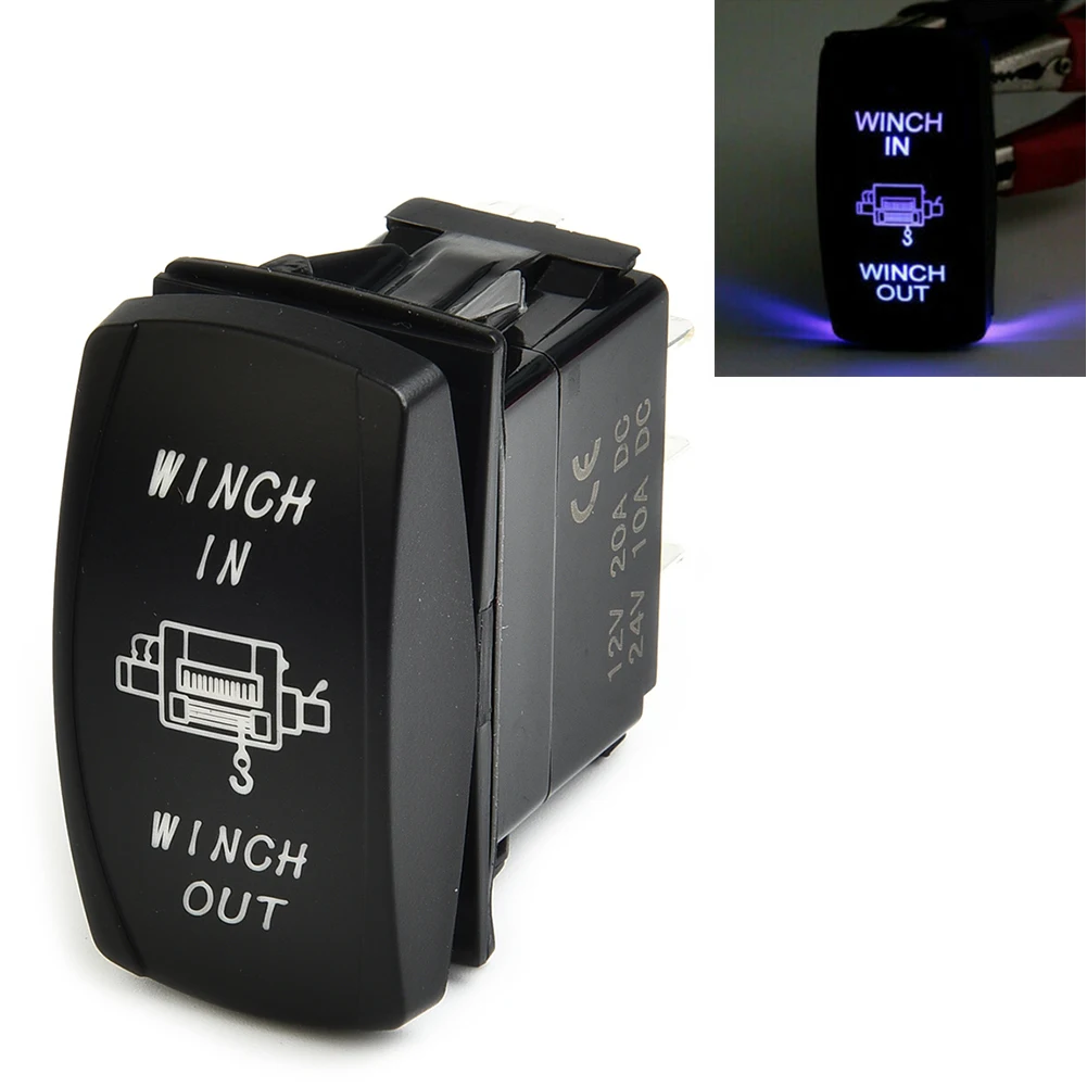 12V Winch In Out Rocker Switch 7 Pin Laser Blue Momentary Rocker Toggle Switch Led Blue For Jeep Polaris UTV Truck Boat ACCESSOR
12V Winch In Out Rocker Switch 7 Pin Laser Blue Momentary Rocker Toggle Switch Led Blue For Jeep Polaris UTV Truck Boat ACCESSOR