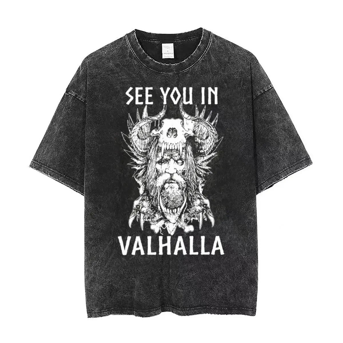 Viking See You In Valhalla Washed T Shirt Streetwear Hip Hop Casual T-Shirts Tees for Men Women Cotton Harajuku Printed
Viking See You In Valhalla Washed T Shirt Streetwear Hip Hop Casual T-Shirts Tees for Men Women Cotton Harajuku Printed