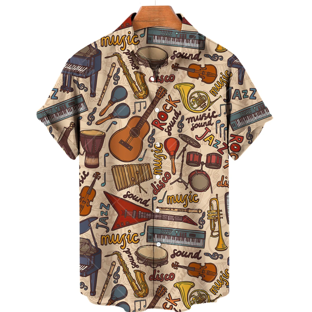 3D Rock Music Style Shirt Summer Men's shirts Turn-down Collar Fashion Short Sleeve American Oversized Street Top Men's Clothing
3D Rock Music Style Shirt Summer Men's shirts Turn-down Collar Fashion Short Sleeve American Oversized Street Top Men's Clothing