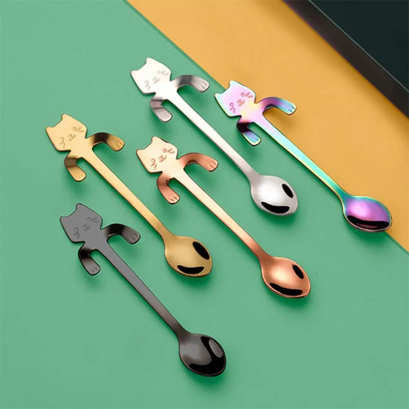 Stainless Steel Coffee Spoon Cute Cat Teaspoon Ice Cream Dessert Snack Scoops Cartoon Tea Spoons Milk Tableware Kitchen Tools
Stainless Steel Coffee Spoon Cute Cat Teaspoon Ice Cream Dessert Snack Scoops Cartoon Tea Spoons Milk Tableware Kitchen Tools