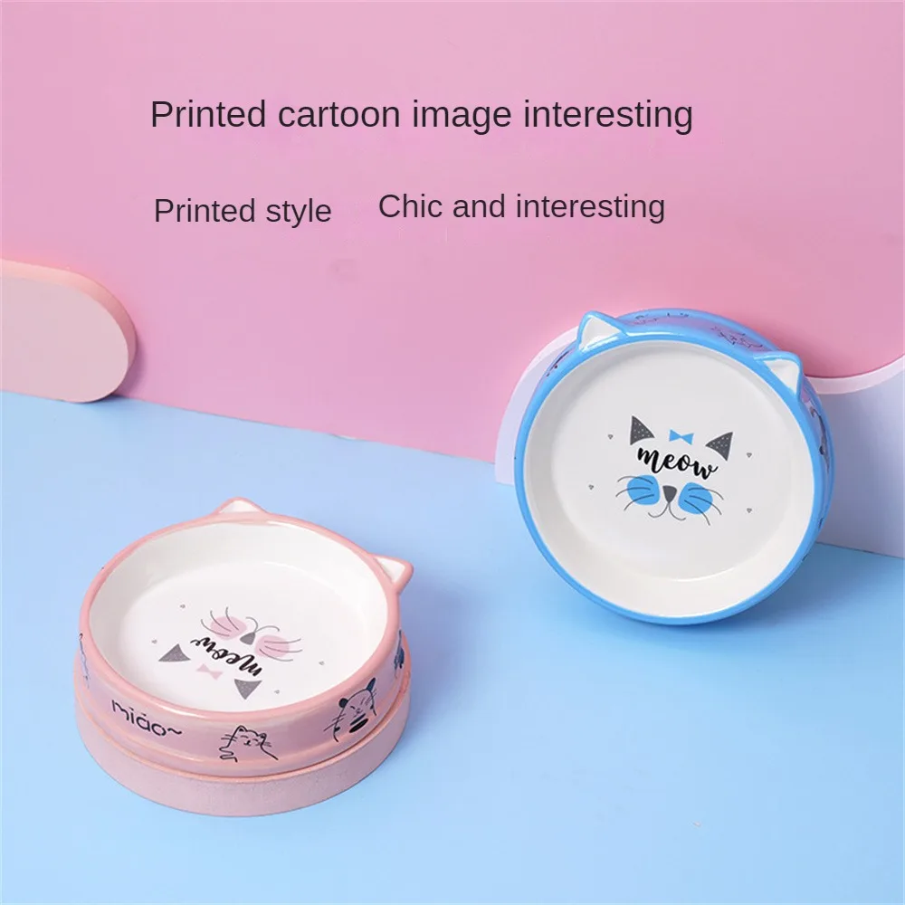 Cute Flat Ceramic Cat Accessories Round Pet Bowl Single Bowl Pet Feeding Bowl Pet Supplies Cartoon Cats Pet Products Pet Feeders
Cute Flat Ceramic Cat Accessories Round Pet Bowl Single Bowl Pet Feeding Bowl Pet Supplies Cartoon Cats Pet Products Pet Feeders