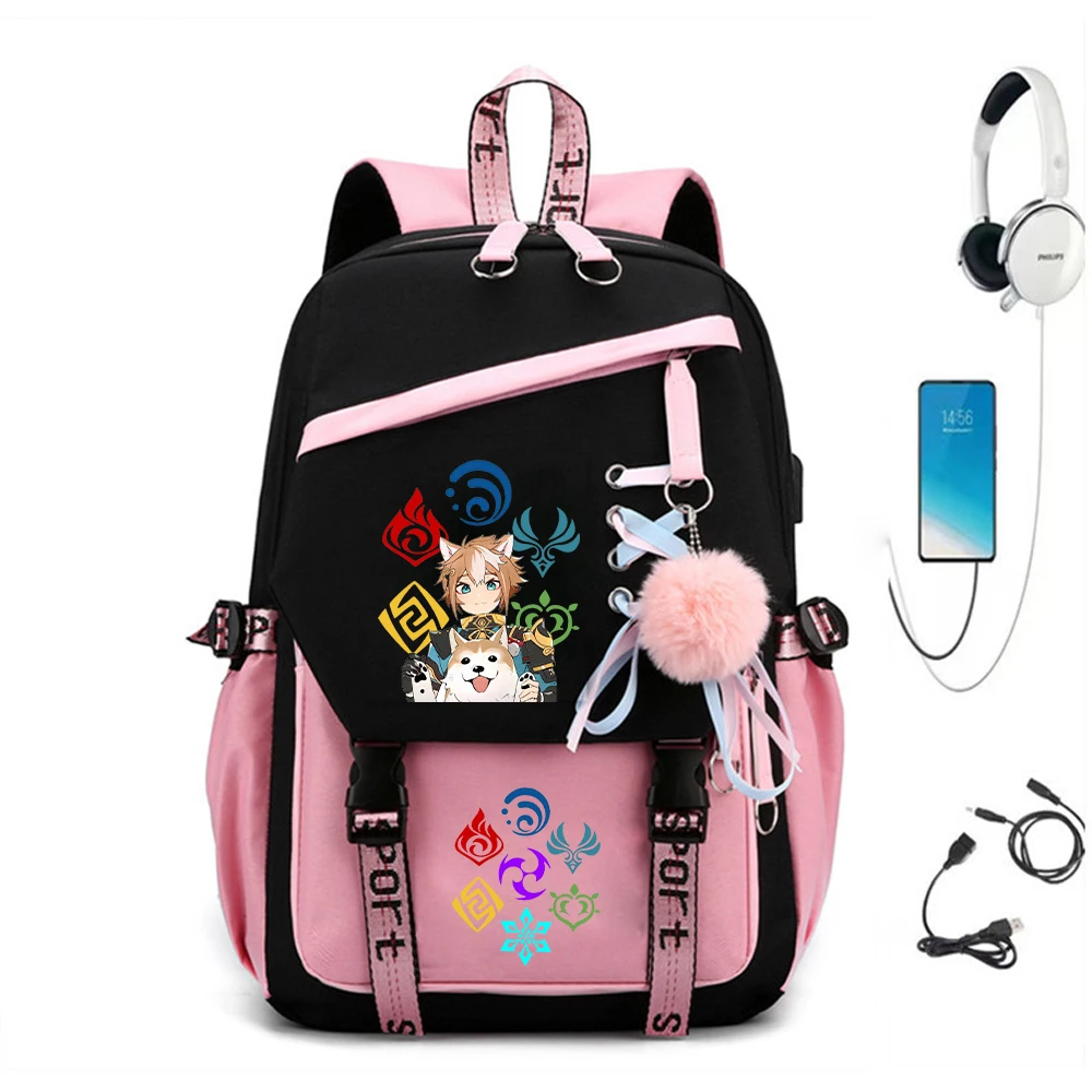 Woman Backpack Bags Genshin Impact College Student Rucksack Fashion Large School Bags Backpack for Teenage Girls Travel Rucksack
Woman Backpack Bags Genshin Impact College Student Rucksack Fashion Large School Bags Backpack for Teenage Girls Travel Rucksack