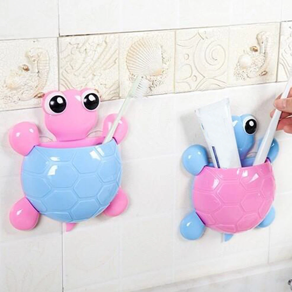 Cartoon Tortoise Shaped Toothbrush Rack Strong Suction Cup Plastic Holder Turtle Shelves Bathroom Accessories
Cartoon Tortoise Shaped Toothbrush Rack Strong Suction Cup Plastic Holder Turtle Shelves Bathroom Accessories