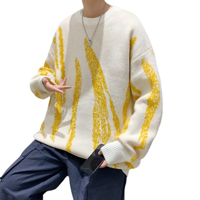 Sweater Men's Winter New Men's Long Sleeve Sweater Casual Round Neck Pullover Student Port Style Loose Knitted Undercoat
Sweater Men's Winter New Men's Long Sleeve Sweater Casual Round Neck Pullover Student Port Style Loose Knitted Undercoat