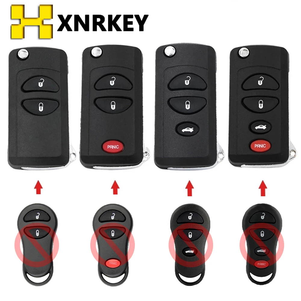 XNRKEY Flip 2 buttons Remote Key Case for Jeep Grand Cherokee for Chrysler PT Cruiser Voyager CONVERSION Key Shell
XNRKEY Flip 2 buttons Remote Key Case for Jeep Grand Cherokee for Chrysler PT Cruiser Voyager CONVERSION Key Shell