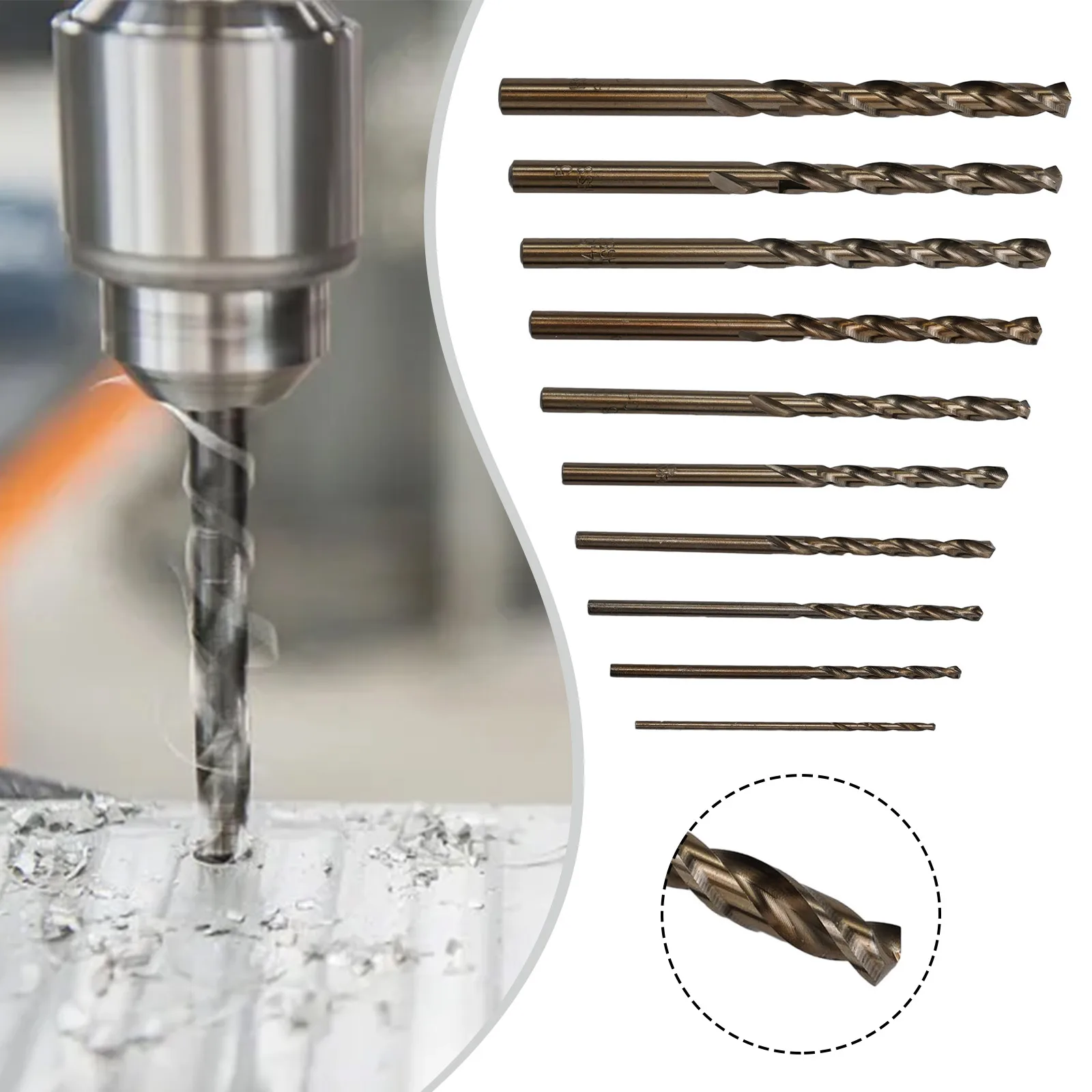 10pcs HSS M35 Cobalt Drill Round Shank Drill Bit For Wood Metal Stainless Steel Iron Drilling Hole Cutter 1-6mm
10pcs HSS M35 Cobalt Drill Round Shank Drill Bit For Wood Metal Stainless Steel Iron Drilling Hole Cutter 1-6mm