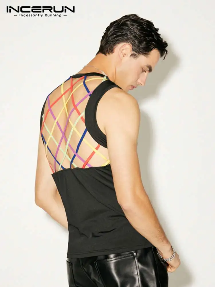 2022 Men Tank Tops Patchwork O-neck Sleeveless Backless Fitness Sexy Vests Streetwear Fashion Casual Men Clothing 5XL INCERUN 7
2022 Men Tank Tops Patchwork O-neck Sleeveless Backless Fitness Sexy Vests Streetwear Fashion Casual Men Clothing 5XL INCERUN 7