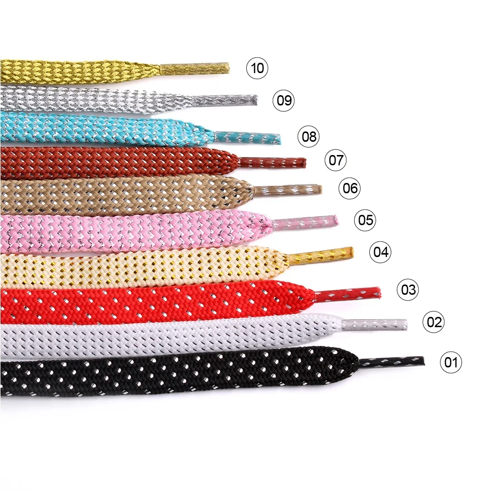 1Pair Shoelace Fashion Polyester Colors Inlaid With Silver or Dold Wire Hollow Flat Shoelaces for Sneaker Shoe Lace
1Pair Shoelace Fashion Polyester Colors Inlaid With Silver or Dold Wire Hollow Flat Shoelaces for Sneaker Shoe Lace