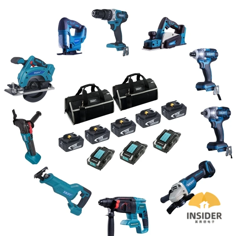 Insider 21V Power Tools Set Electric Hammer Impact Wrench Drill Machine Complete Makitas XT1500 Lithium-Ion Cordless Combo Kit
Insider 21V Power Tools Set Electric Hammer Impact Wrench Drill Machine Complete Makitas XT1500 Lithium-Ion Cordless Combo Kit