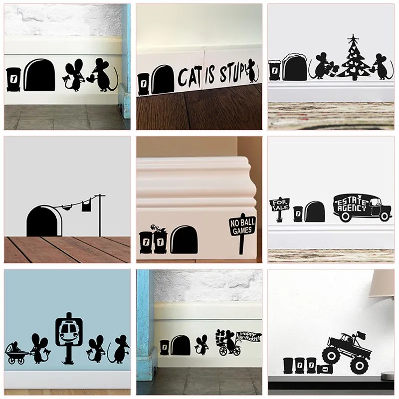 Cartoon Mouse Hole Wall Stickers Home Decor Living Room Bedroom Vinyl Wall Decals Diy Rat Animal Mural Art
Cartoon Mouse Hole Wall Stickers Home Decor Living Room Bedroom Vinyl Wall Decals Diy Rat Animal Mural Art