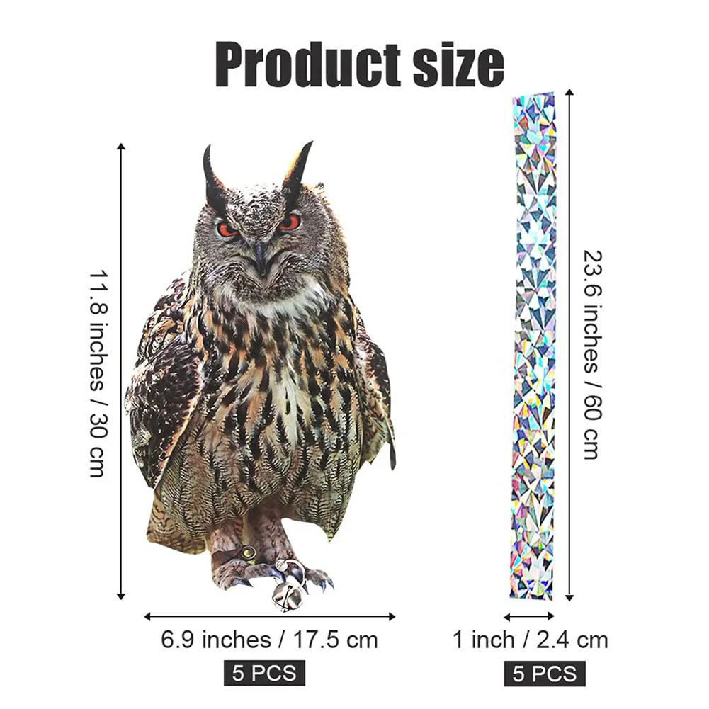 Fake Owl Decoy Statue Owl Decoy Bird Repellent Pest Control Bird Repellent Owl Laser Reflective Double-sided Bird Repellent
Fake Owl Decoy Statue Owl Decoy Bird Repellent Pest Control Bird Repellent Owl Laser Reflective Double-sided Bird Repellent