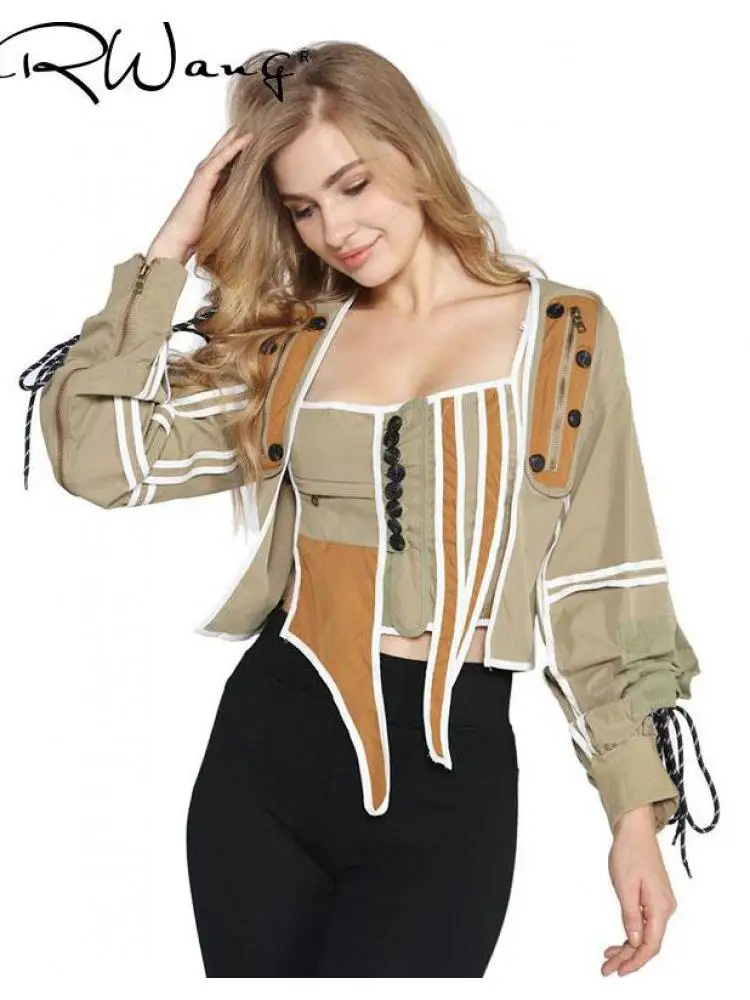 Yuerwang Women Coat Jackets Drawstring Bandage Jacket Irregular Vintage Coats Women Square Collar Spring Coat Loose
Yuerwang Women Coat Jackets Drawstring Bandage Jacket Irregular Vintage Coats Women Square Collar Spring Coat Loose