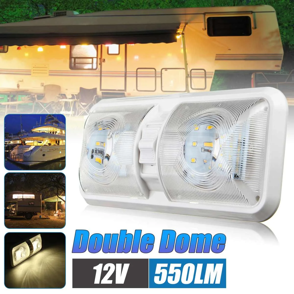12V 48 LED Dome Light Ceiling Lamp with Switch Caravan Accessories for RV Marine Boat Yacht Camping Car Motorhome Trailer
12V 48 LED Dome Light Ceiling Lamp with Switch Caravan Accessories for RV Marine Boat Yacht Camping Car Motorhome Trailer