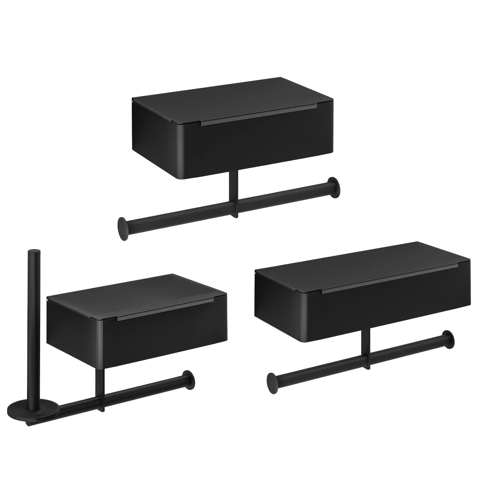 Nail-free Toilet Paper Holder Double Tube Paper Towel Holder Wall Mounted Flushable Wipes Dispenser Toilet Paper Storage For 
Nail-free Toilet Paper Holder Double Tube Paper Towel Holder Wall Mounted Flushable Wipes Dispenser Toilet Paper Storage For