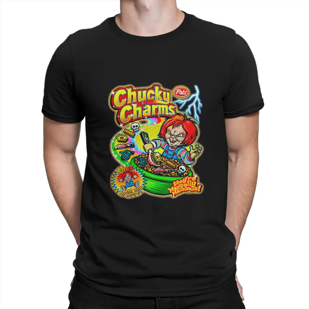 Child's Play CHUCKY CHARMS Tshirt Graphic Men Tops Vintage Alternative Summer Clothes Fibre Harajuku T Shirt
Child's Play CHUCKY CHARMS Tshirt Graphic Men Tops Vintage Alternative Summer Clothes Fibre Harajuku T Shirt