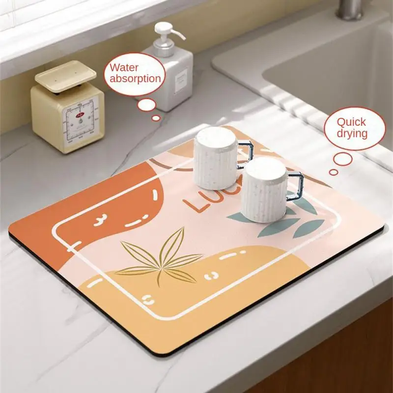 Desktop Drying Mat Kitchen Tableware Countertop Absorbent Mat Soft Diatom Mud Drying Mat Coaster Mat Table Accessories
Desktop Drying Mat Kitchen Tableware Countertop Absorbent Mat Soft Diatom Mud Drying Mat Coaster Mat Table Accessories