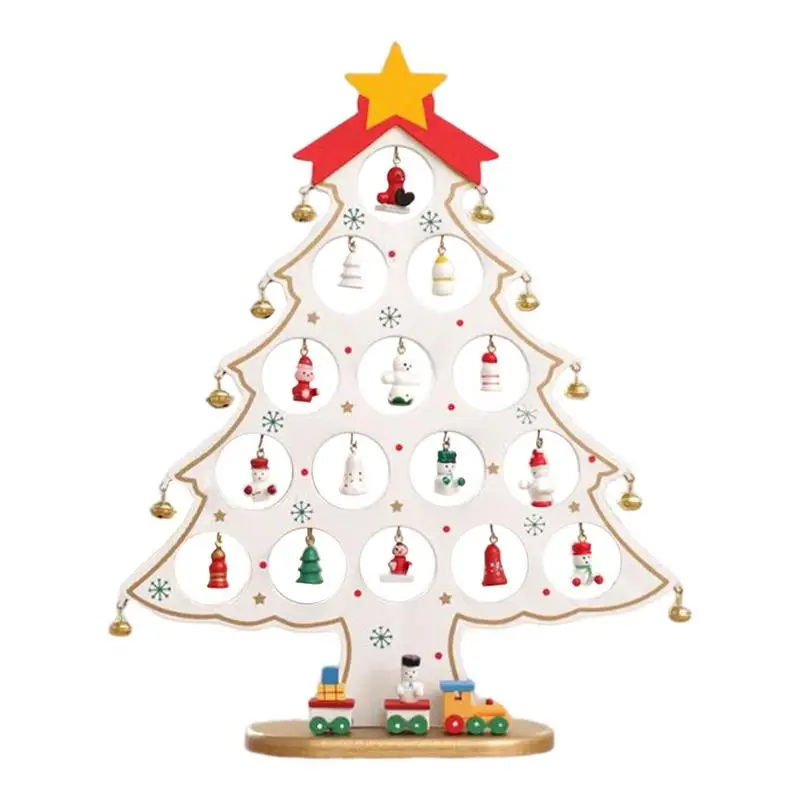 

Красочные рождественские украшения, креативное деревянное украшение для рождественской елки для дома, настольное украшение для вечеринки,...