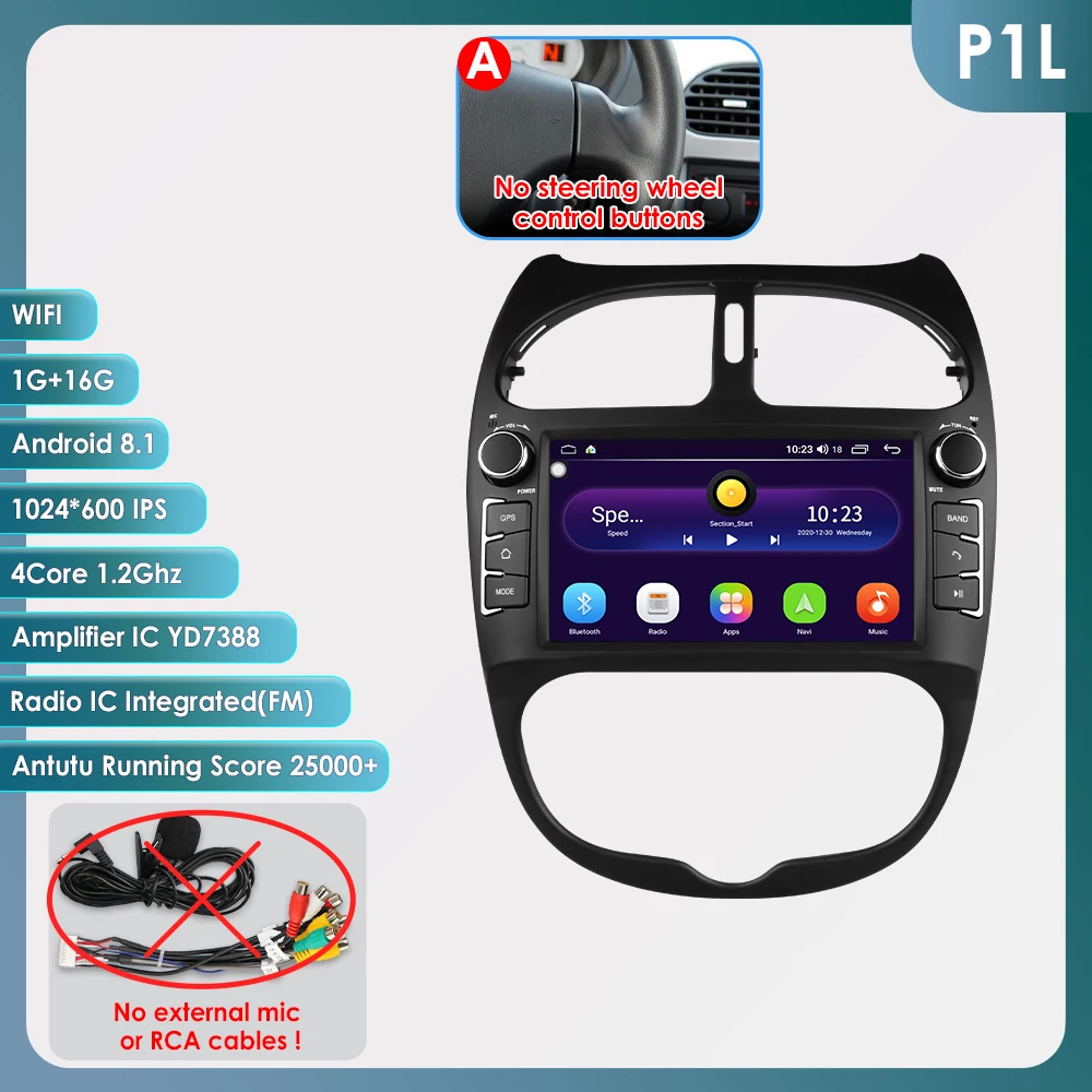 Hizpo Автомобильная интеллектуальная система радио для Peugeot 206 206CC 206SW 2000-2008 Wireless CarPlay Android 13 Auto No 2 din 2din DVD
Hizpo Автомобильная интеллектуальная система радио для Peugeot 206 206CC 206SW 2000-2008 Wireless CarPlay Android 13 Auto No 2 din 2din DVD