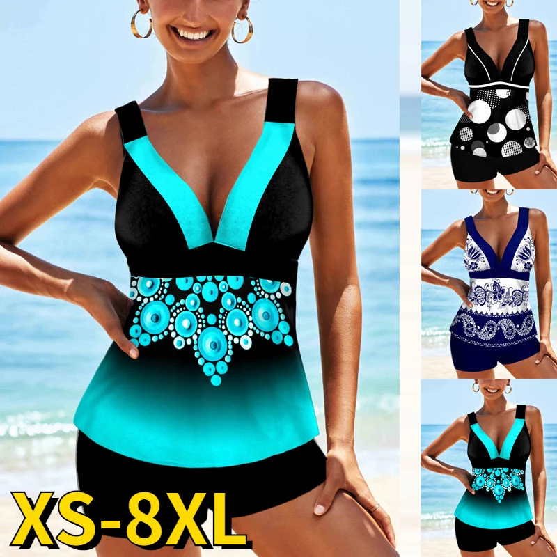 2022 New Women Sexy Two Piece Bikini Retro Print Tankini Female Fashion Loose Monokini Summer Set DOT Print Beachwear Swimwear
2022 New Women Sexy Two Piece Bikini Retro Print Tankini Female Fashion Loose Monokini Summer Set DOT Print Beachwear Swimwear