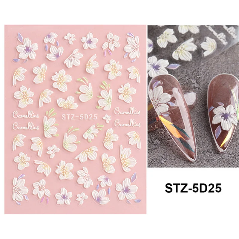 1pcs Sweet Flower 5D Nail Stickers Exquisite Embossed Butterfly Nail Art Decoration Transfer Slider Nail Decals Tips Accessories
1pcs Sweet Flower 5D Nail Stickers Exquisite Embossed Butterfly Nail Art Decoration Transfer Slider Nail Decals Tips Accessories