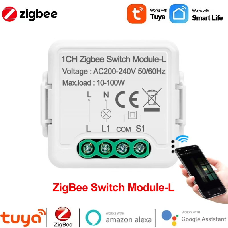 Tuya ZigBee 3.0 Smart Switch Module No Neutral Wire Required Smart Home DIY Light Switch Breaker Works With Alexa Google Home
Tuya ZigBee 3.0 Smart Switch Module No Neutral Wire Required Smart Home DIY Light Switch Breaker Works With Alexa Google Home