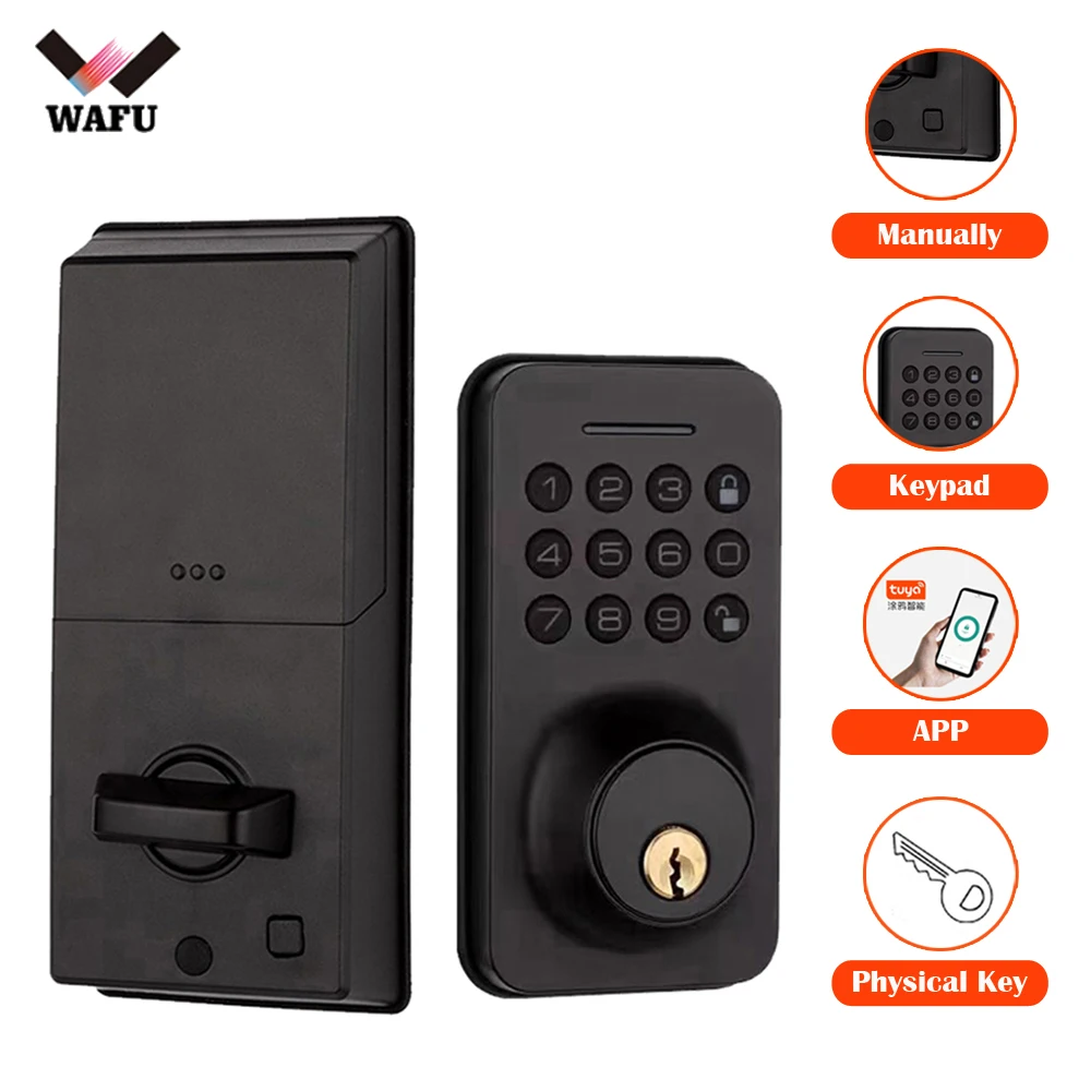 WAFU Smart Door Lock Password Key Tuya APP Remote Unlock Bluetooth Connection for Homes Apartments Electronic Door Lock
WAFU Smart Door Lock Password Key Tuya APP Remote Unlock Bluetooth Connection for Homes Apartments Electronic Door Lock
