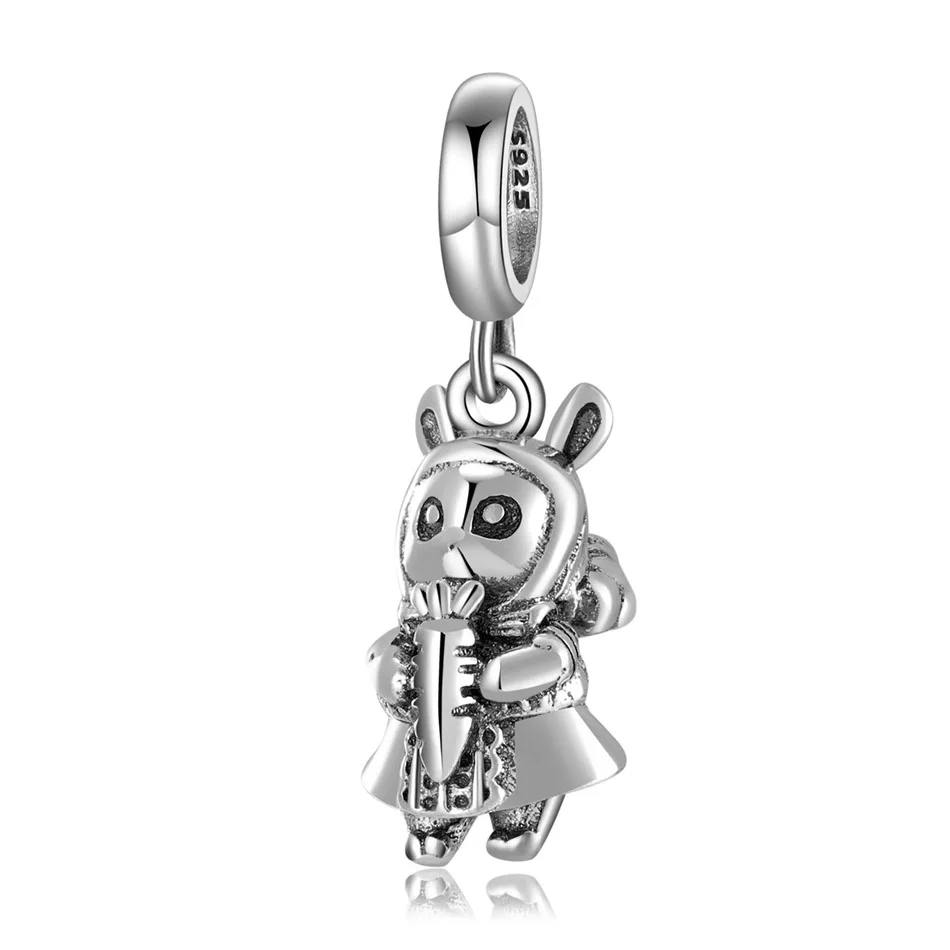 Cute Rabbit with Carrot Animal Dangle Charm fit Women Bracelet Necklace Lady Girl DIY Jewelry Gift S925 Sterling Silver Bead
Cute Rabbit with Carrot Animal Dangle Charm fit Women Bracelet Necklace Lady Girl DIY Jewelry Gift S925 Sterling Silver Bead