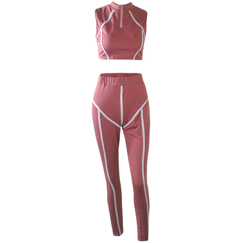 Women Sets Summer Tracksuits Fitness Sportswear Sleeveless Tops+Pants Suit Two Piece Set Sporty Outfits 2 Pcs Pink M
Women Sets Summer Tracksuits Fitness Sportswear Sleeveless Tops+Pants Suit Two Piece Set Sporty Outfits 2 Pcs Pink M