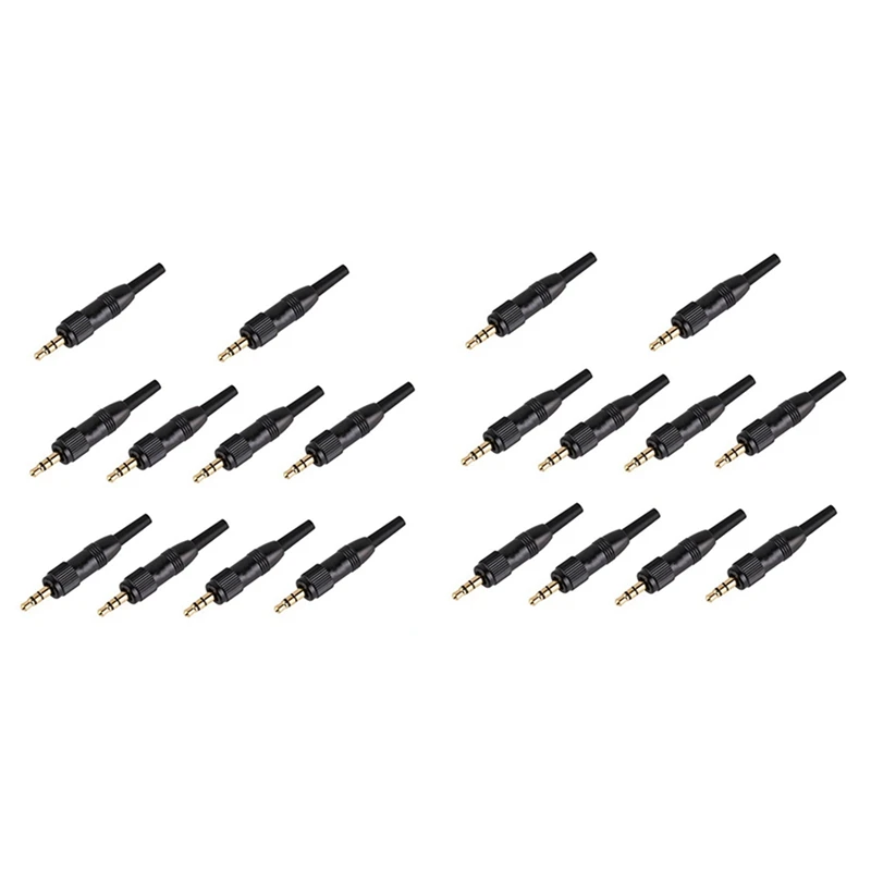 20Pcs 3.5Mm Stereo Screw Locking Audio Lock Connector For Sennheiser For Sony Nady Audio2000s Mic Spare Plug Adapter
20Pcs 3.5Mm Stereo Screw Locking Audio Lock Connector For Sennheiser For Sony Nady Audio2000s Mic Spare Plug Adapter