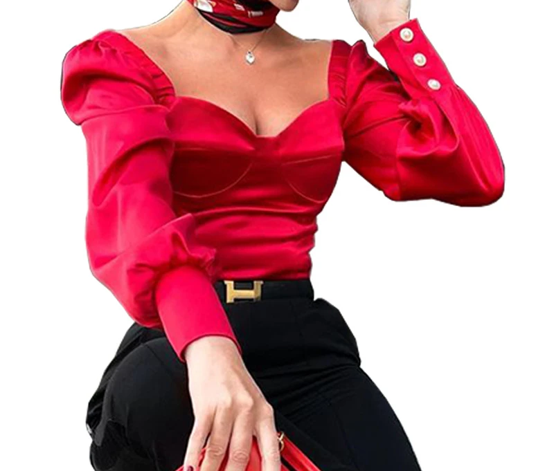 Blouse Women 2022 Elegant Satin Sexy Strapless Long Sleeve Top Office Ladies Slim Casual Shirts Streetwear Blouses Women Tops 
Blouse Women 2022 Elegant Satin Sexy Strapless Long Sleeve Top Office Ladies Slim Casual Shirts Streetwear Blouses Women Tops