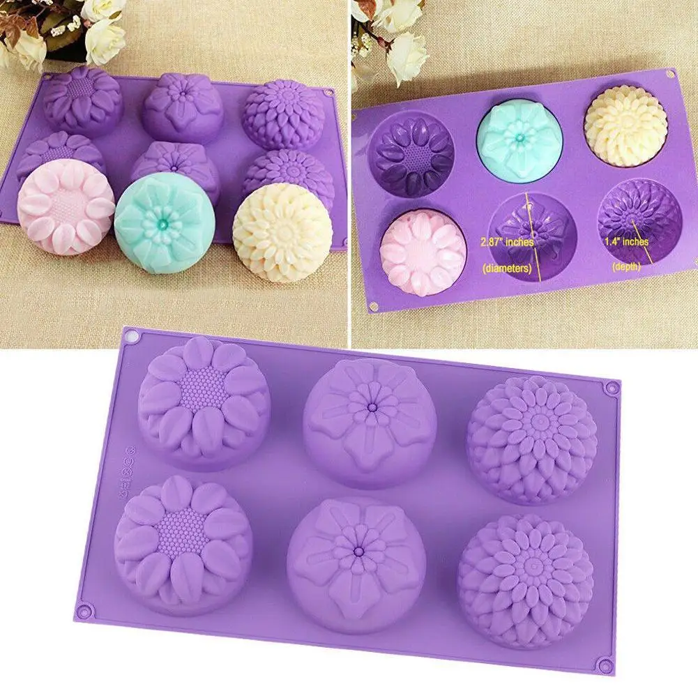 1Pcs Random Color Silicone 6 With 3 Groups Of Flower-shaped Handmade Soap Mold Diy Tools Hot
1Pcs Random Color Silicone 6 With 3 Groups Of Flower-shaped Handmade Soap Mold Diy Tools Hot