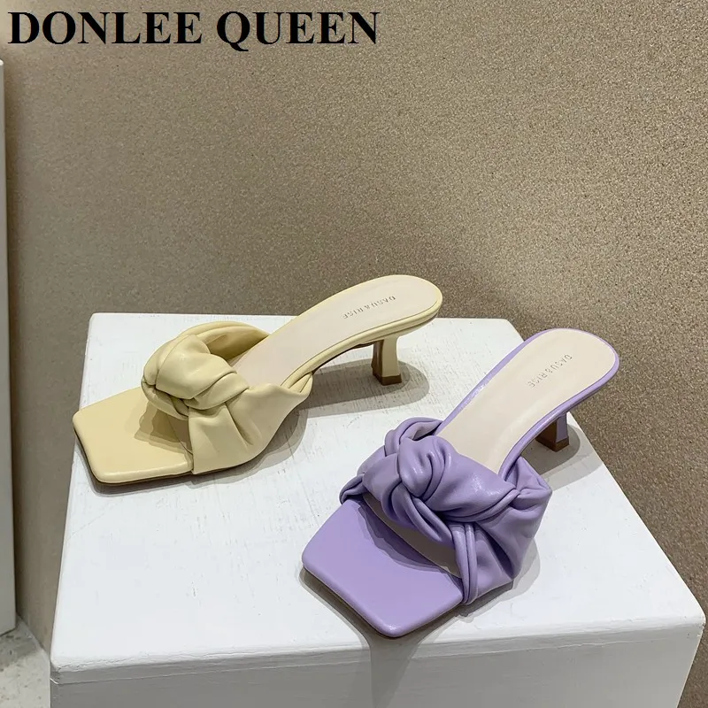 Elegant High Heels Slippers Women Slip On Slides Peep Toe Mule Shoes Narrow Band Brand Sandal Leisure Flip Flops Sandalias Mujer
Elegant High Heels Slippers Women Slip On Slides Peep Toe Mule Shoes Narrow Band Brand Sandal Leisure Flip Flops Sandalias Mujer